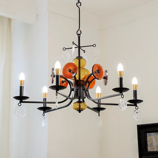 Anorion Lustre Métal Verre Luxe Vintage Salon