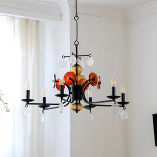 Anorion Lustre Métal Verre Luxe Vintage Salon