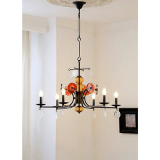 Anorion Lustre Métal Verre Luxe Vintage Salon