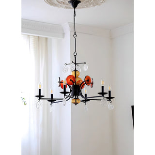 Anorion Lustre Métal Verre Luxe Vintage Salon