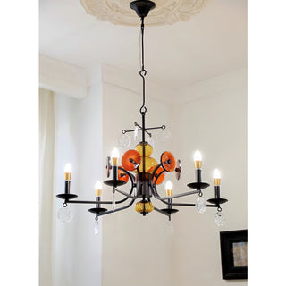 Anorion Lustre Métal Verre Luxe Vintage Salon