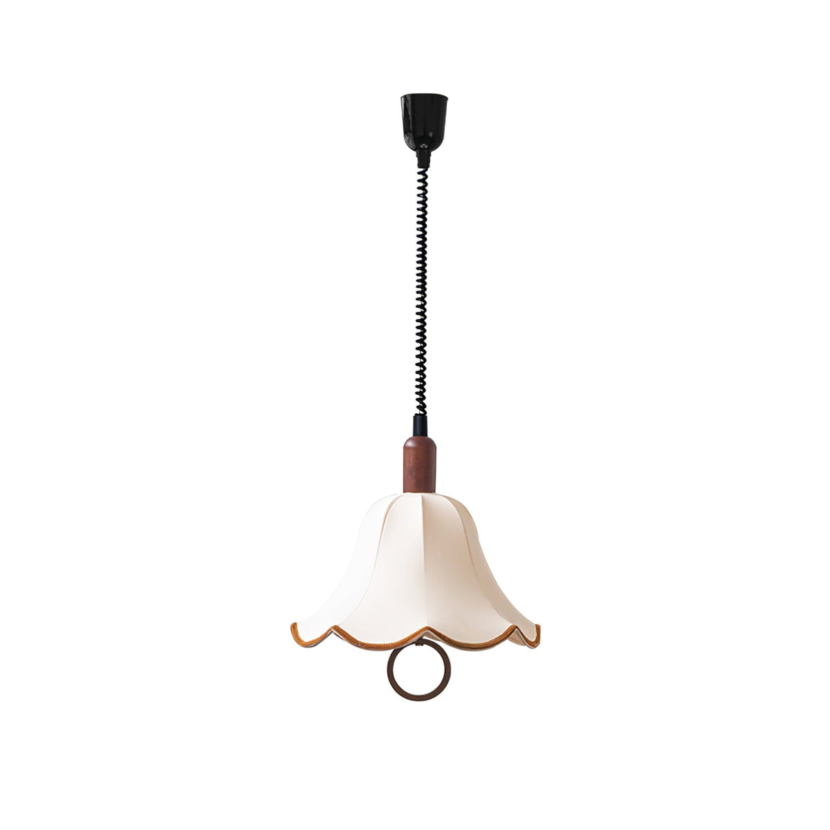 Ivaraine Classique Élégance Tissu Bois Suspension Lumière