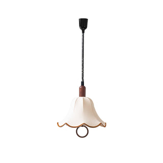 Eurvaryra Classique Élégance Tissu Bois Suspension Lumière
