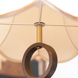 Eurvaryra Classique Élégance Tissu Bois Suspension Lumière