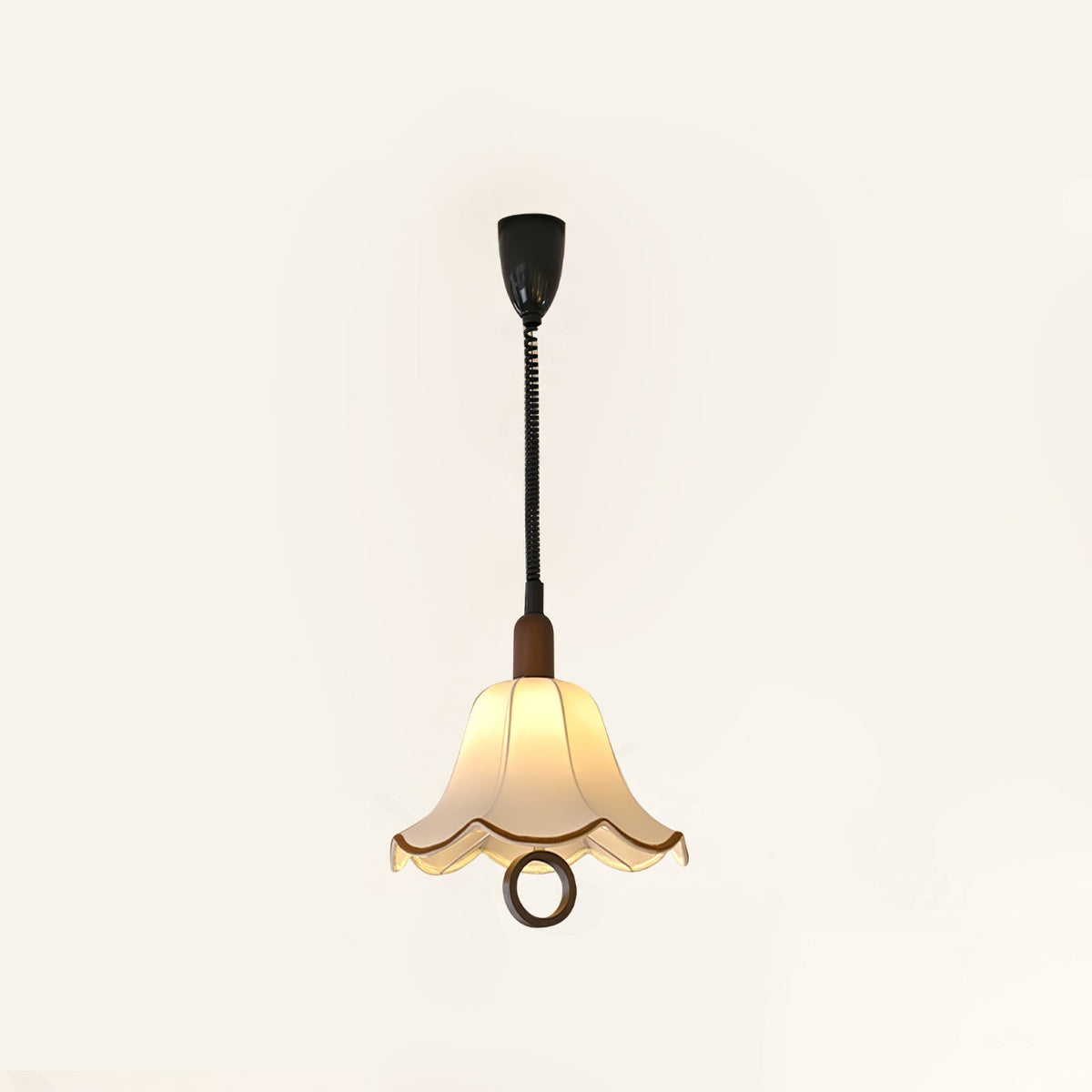 Ivaraine Classique Élégance Tissu Bois Suspension Lumière