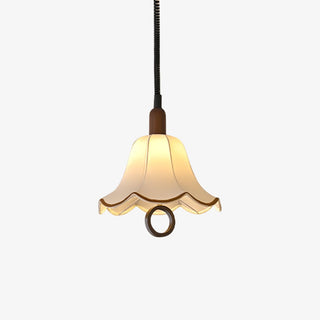 Eurvaryra Classique Élégance Tissu Bois Suspension Lumière