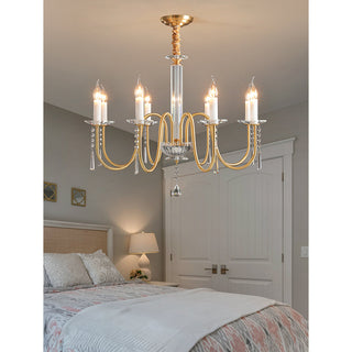 Ilphaara Lustre Laiton Cristal Luxe Postmoderne Salon