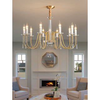 Ilphaara Lustre Laiton Cristal Luxe Postmoderne Salon