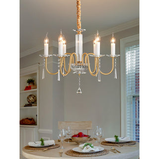 Ilphaara Lustre Laiton Cristal Luxe Postmoderne Salon