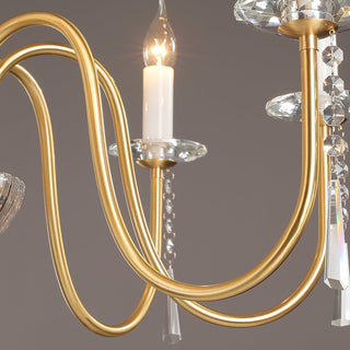 Ilphaara Lustre Laiton Cristal Luxe Postmoderne Salon