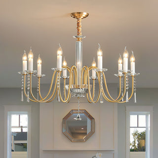 Ilphaara Lustre Laiton Cristal Luxe Postmoderne Salon
