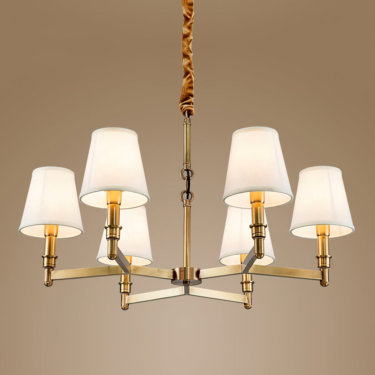 Vadoryra Lustre Laiton Tissu Luxe Postmoderne Salon