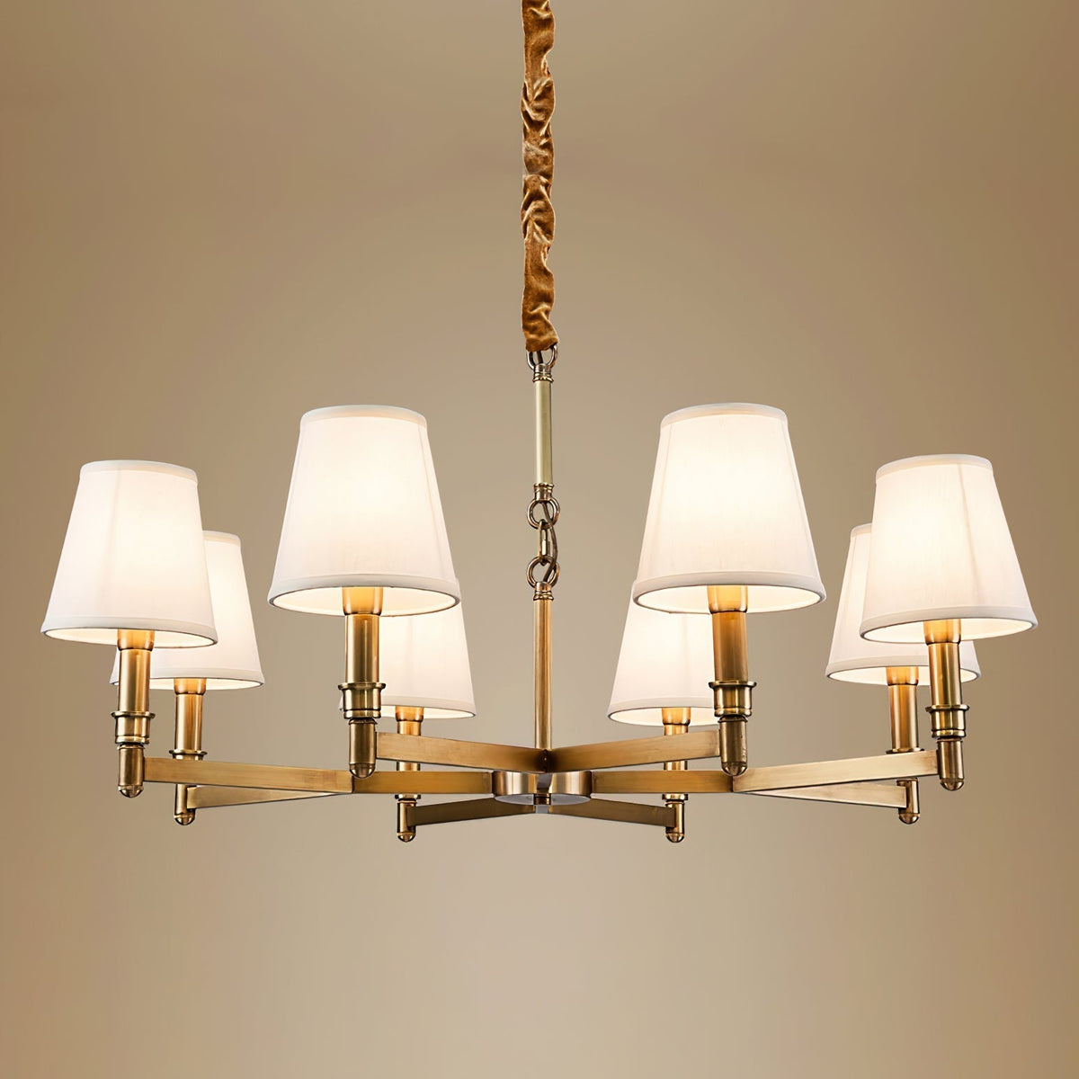 Vadoryra Lustre Laiton Tissu Luxe Postmoderne Salon