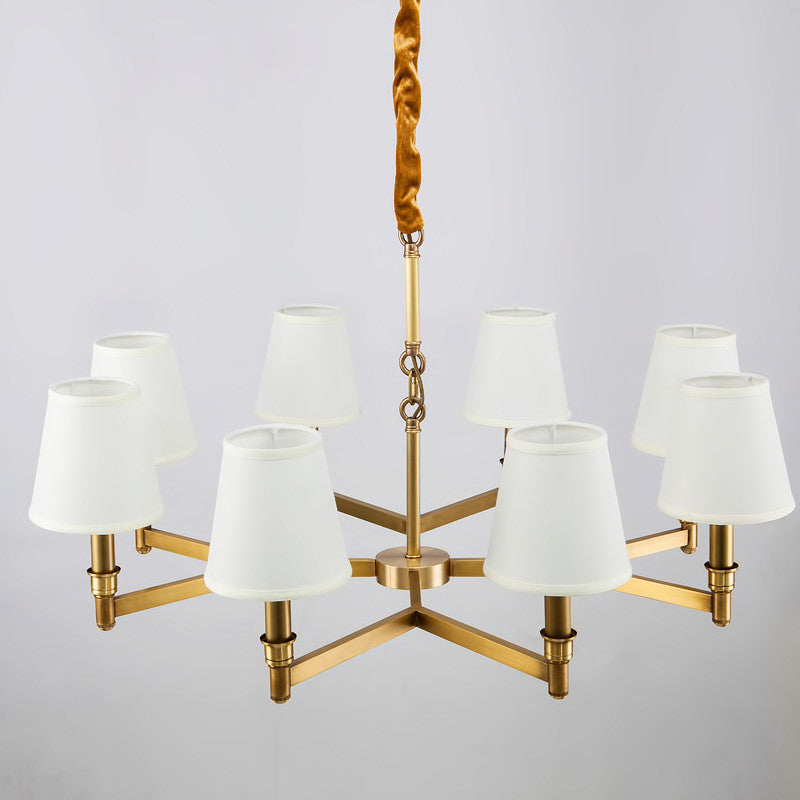 Vadoryra Lustre Laiton Tissu Luxe Postmoderne Salon