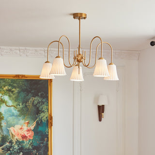 Lustra Lustre Moderne Céramique Plissée