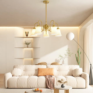Lustra Lustre Moderne Céramique Plissée