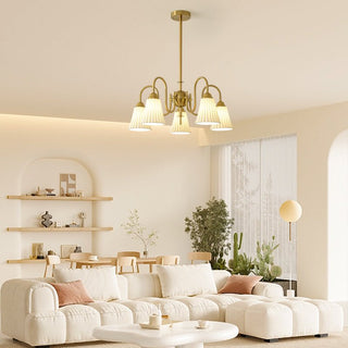 Lustra Lustre Moderne Céramique Plissée