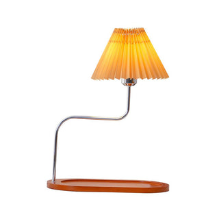 Ornelle Lampe de Table en Bois Et Tissu d'Art