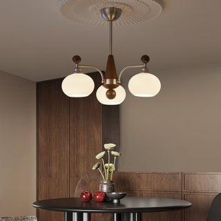 Ivloria Lustre Bois Verre Orbit Élégance Traditionnelle