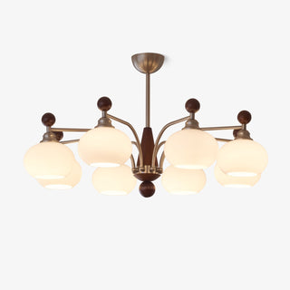 Ivloria Lustre Bois Verre Orbit Élégance Traditionnelle