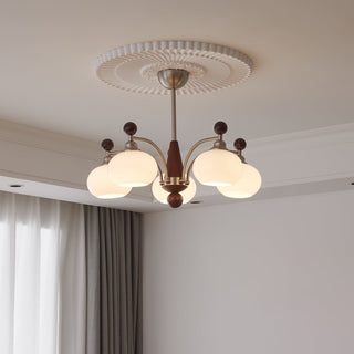 Ivloria Lustre Bois Verre Orbit Élégance Traditionnelle