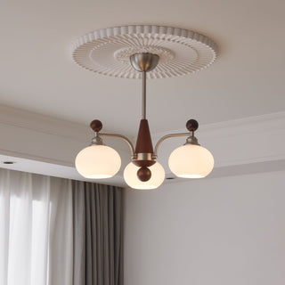 Ivloria Lustre Bois Verre Orbit Élégance Traditionnelle