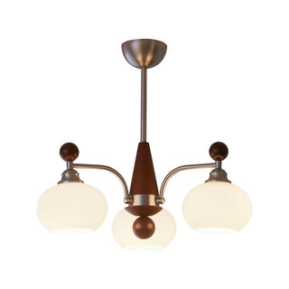 Ivloria Lustre Bois Verre Orbit Élégance Traditionnelle