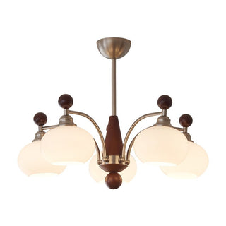Ivloria Lustre Bois Verre Orbit Élégance Traditionnelle