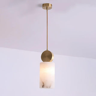 Lyrindis Cylindre Albâtre Pendentif Lumière