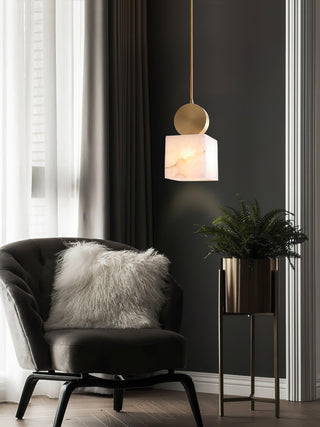 Lyrindis Cylindre Albâtre Pendentif Lumière