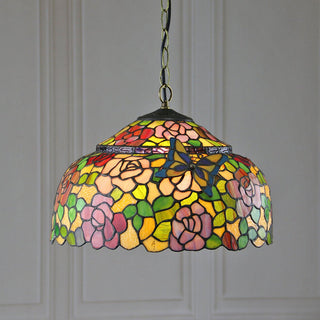 Tiffany Rétro Vintage Suspension Luxe Design Verre Salon