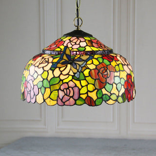 Tiffany Rétro Vintage Suspension Luxe Design Verre Salon