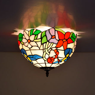 Tiffany Rustique Plafonnier Métal/Verre Salon/Chambre À Coucher