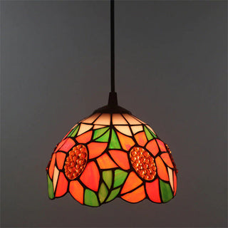 Tiffany Rétro LED Suspension Métal Verre Salon/Bar