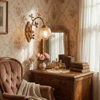 Evamarie Rose Wall Sconce-Neutral Decor