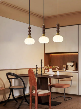 Vothaila Suspension en Verre Vintage et Bois