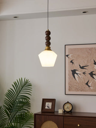 Vothaila Suspension en Verre Vintage et Bois