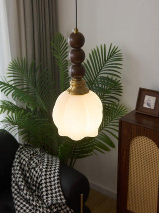Vothaila Suspension en Verre Vintage et Bois