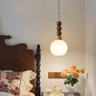 Vothaila Suspension en Verre Vintage et Bois
