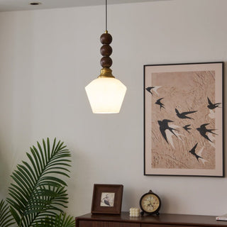 Vothaila Suspension en Verre Vintage et Bois