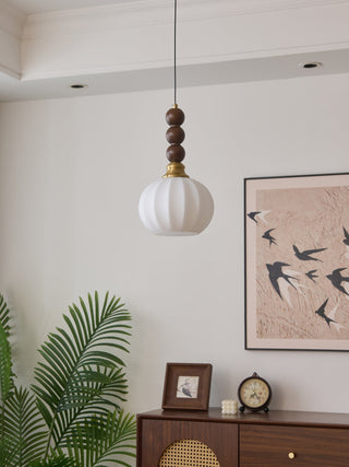 Vothaila Suspension en Verre Vintage et Bois