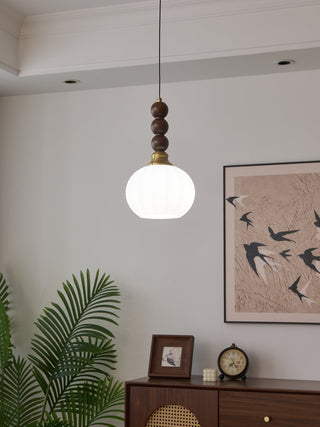 Vothaila Suspension en Verre Vintage et Bois