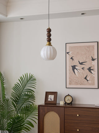 Vothaila Suspension en Verre Vintage et Bois