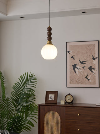 Vothaila Suspension en Verre Vintage et Bois