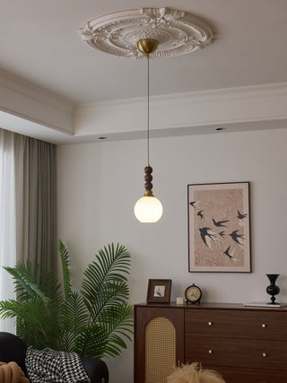 Vothaila Suspension en Verre Vintage et Bois