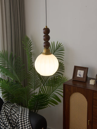 Vothaila Suspension en Verre Vintage et Bois