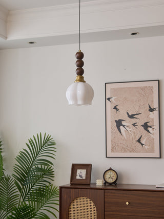 Vothaila Suspension en Verre Vintage et Bois