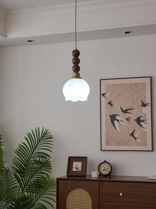 Vothaila Suspension en Verre Vintage et Bois