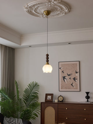 Vothaila Suspension en Verre Vintage et Bois