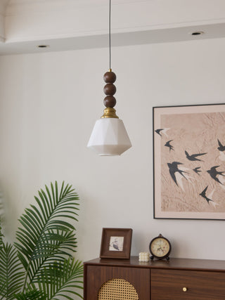 Vothaila Suspension en Verre Vintage et Bois